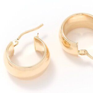14k gold (real gold) earrings ( hoops )